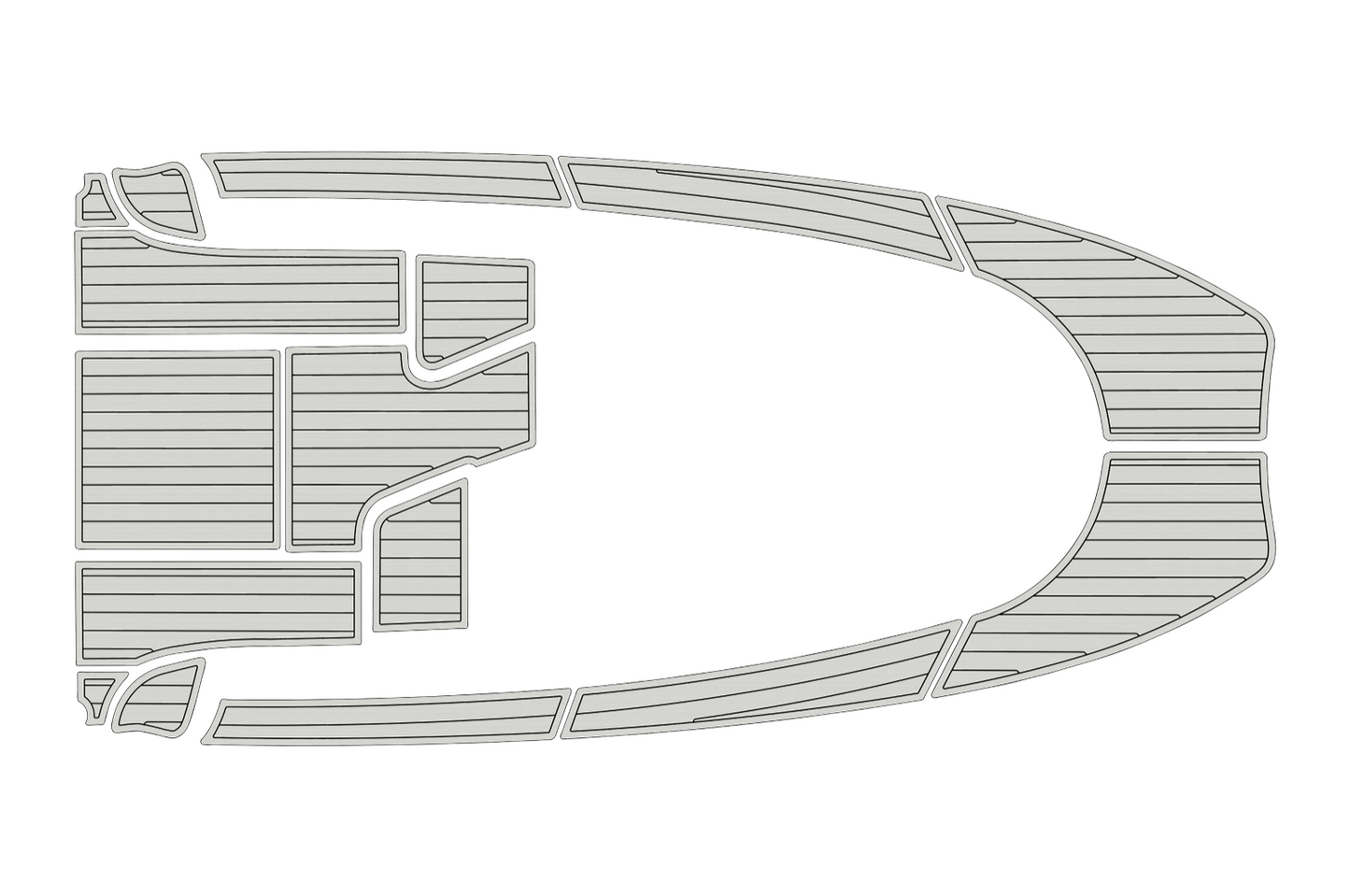 2004-2009 Aquador 23 WA Cockpit Swim platform bow 1/4"6mm EVA foam faux floor