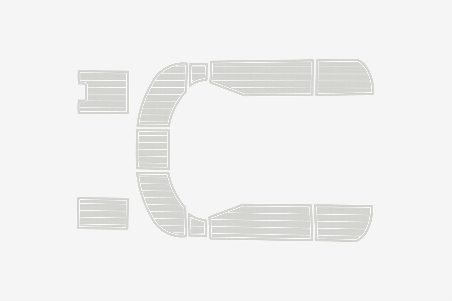 2001 Beneteau 46 Oceanus Anti-slip mat Custom EVA teak marine deck flooring