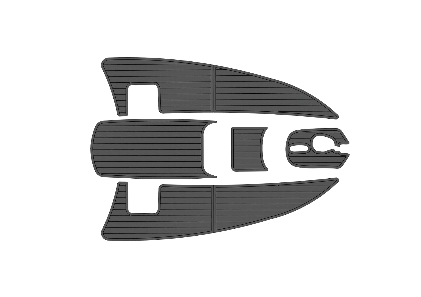 2000-2009 Bayliner 2855 Upper Deck Cockpit 1/4" 6mm EVA faux teak mat floor