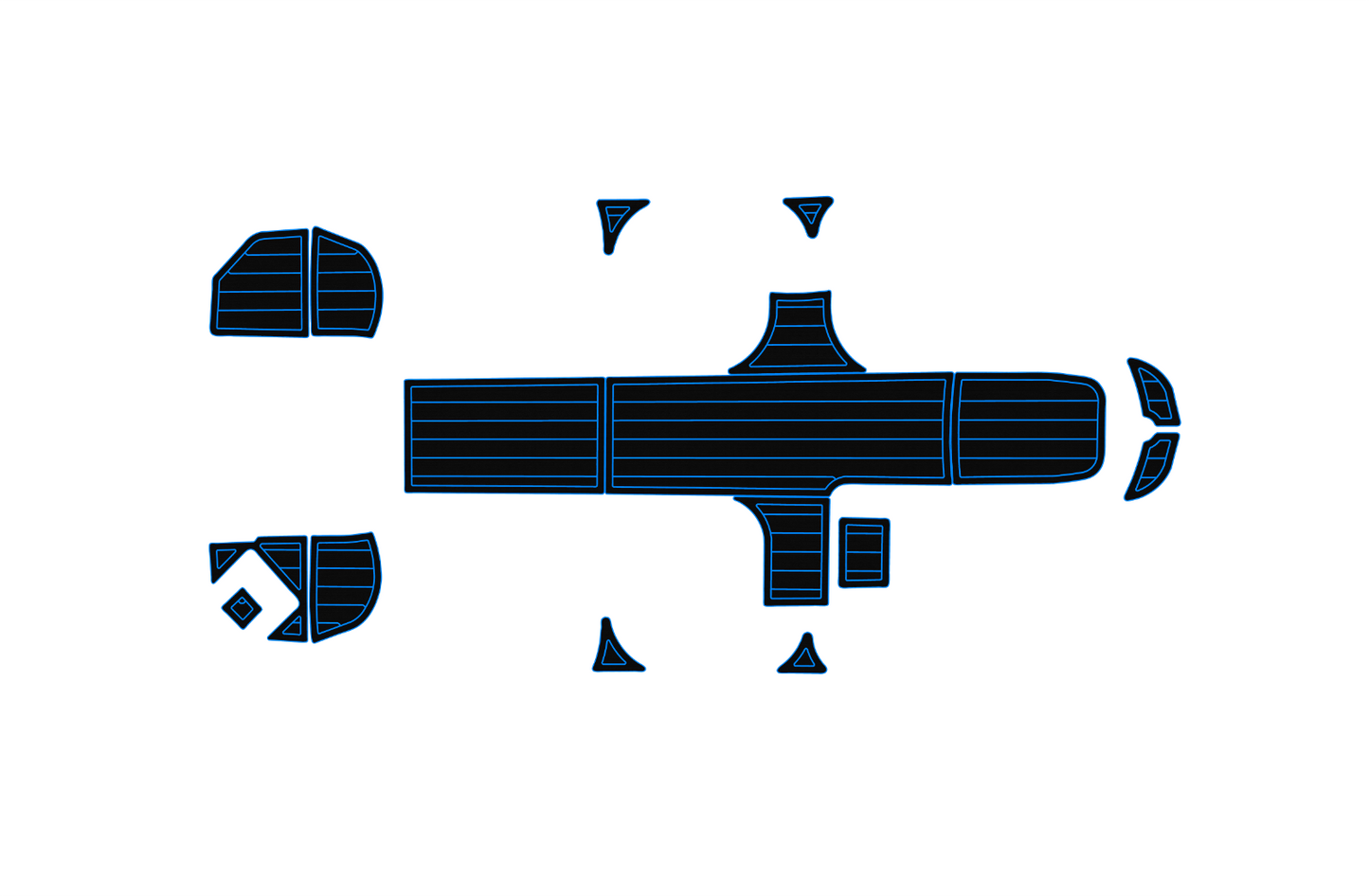 2017-2023 Bayliner Element E18 Cockpit Swim platform Bow 1/4"6mm EVA foam floor