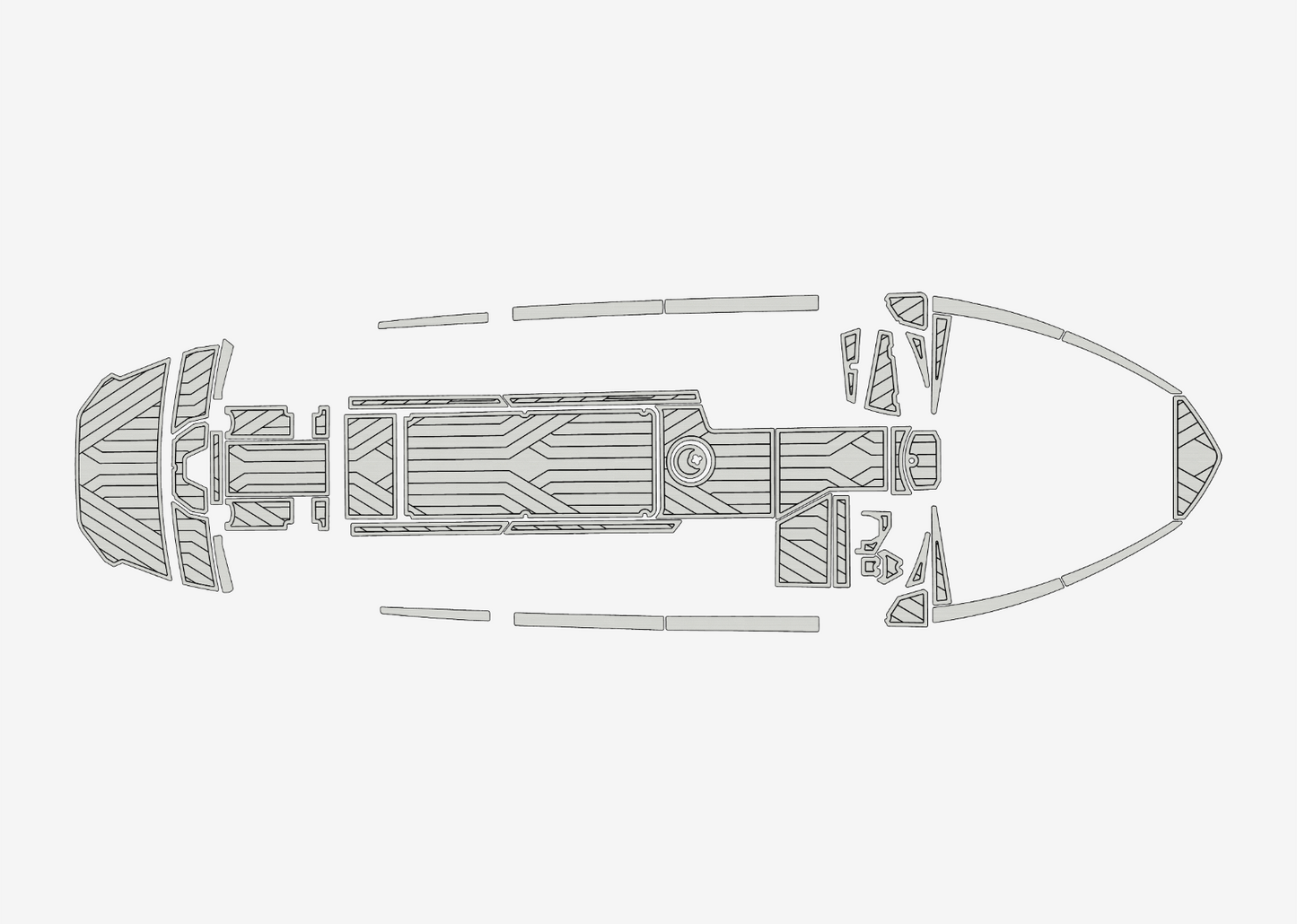 2022 Axis T250 Marine teak deck EVA Foam Boat flooring