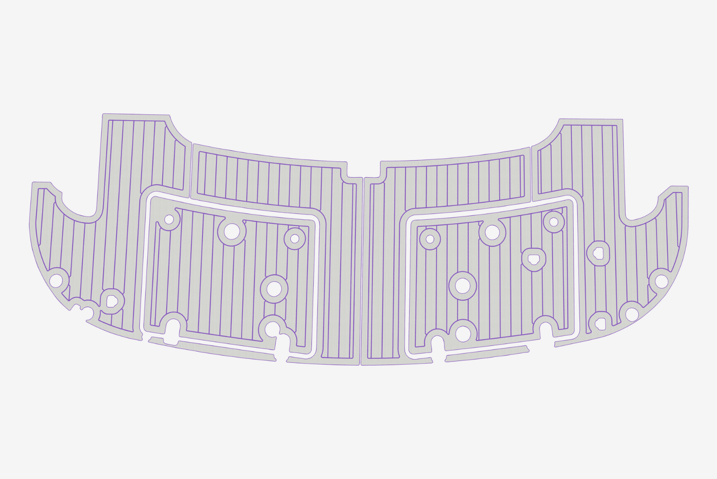 2004 Fairline 59 Cockpit Swim platform 1/4"6mm EVA Foam carpet marine floor