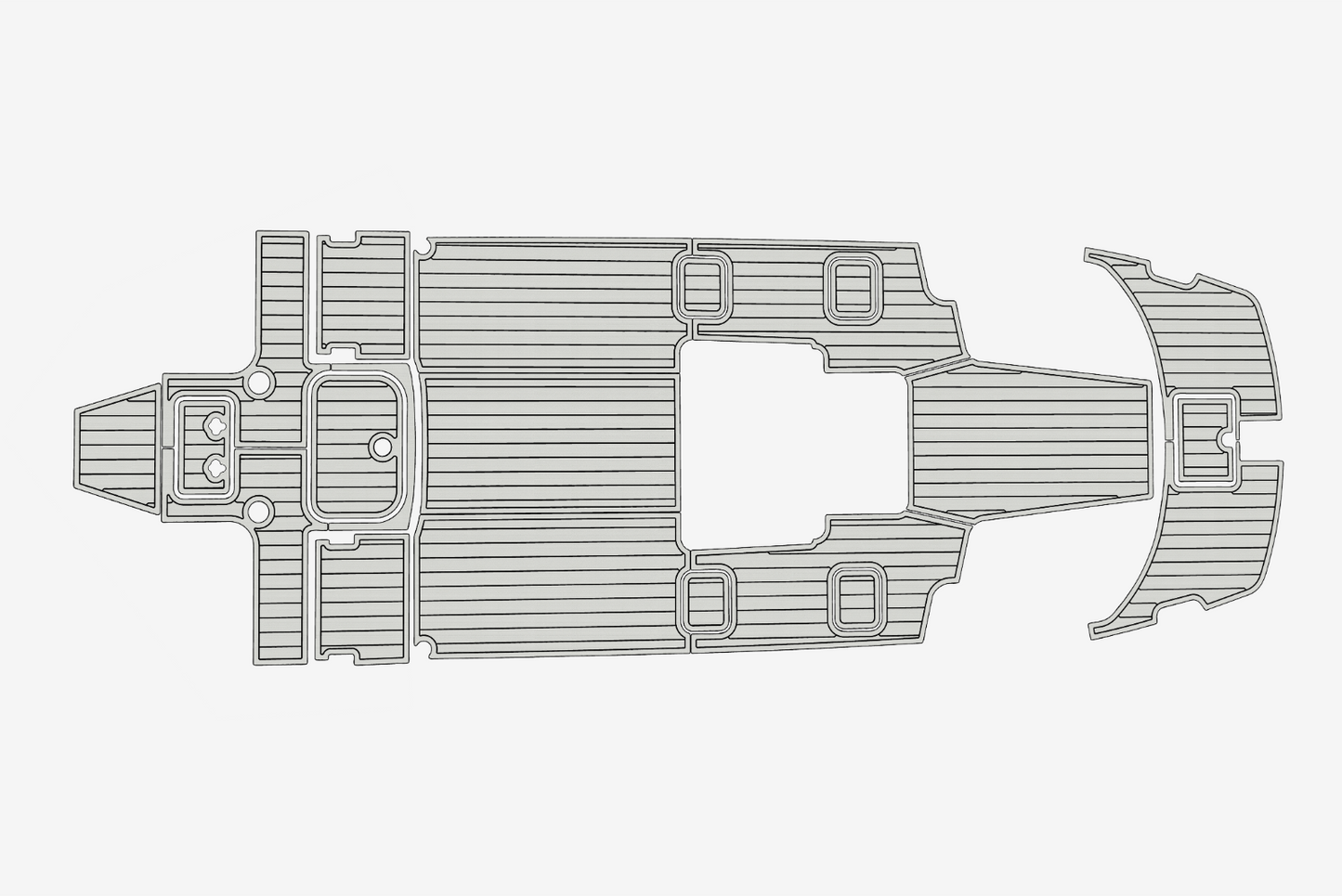 2013-2015 Carolina Cat 2300 CC Cockpit bow 1/4"6mm EVA Foam carpet marine floor
