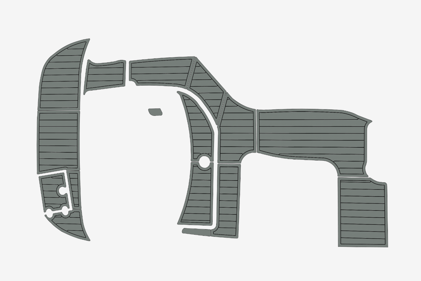2004-2009 Crownline 270 Cockpit Swim platform 1/4"6mm EVA Foam carpet floor