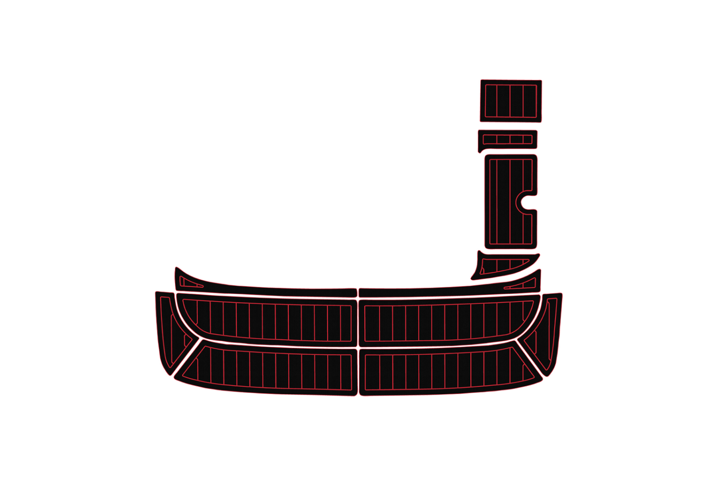 2017-2024 Bayliner VR5 Cockpit Swim platform 1/4" 6mm EVA faux teak mat Floor