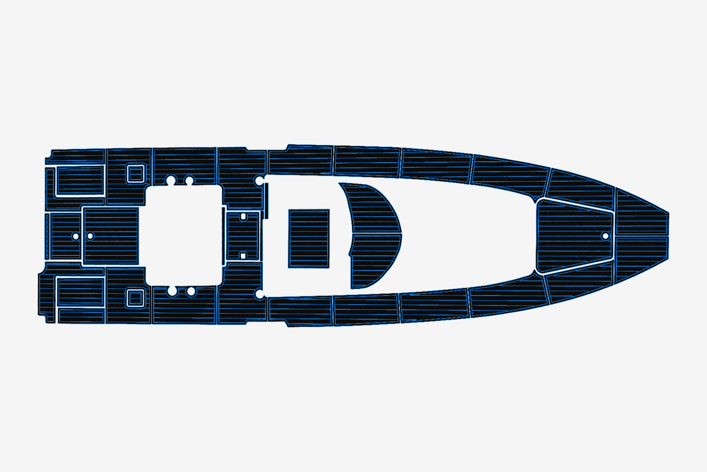 2022 Contender 39 FA Cockpit 1/4"6mm EVA Foam carpet marine faux mat floor