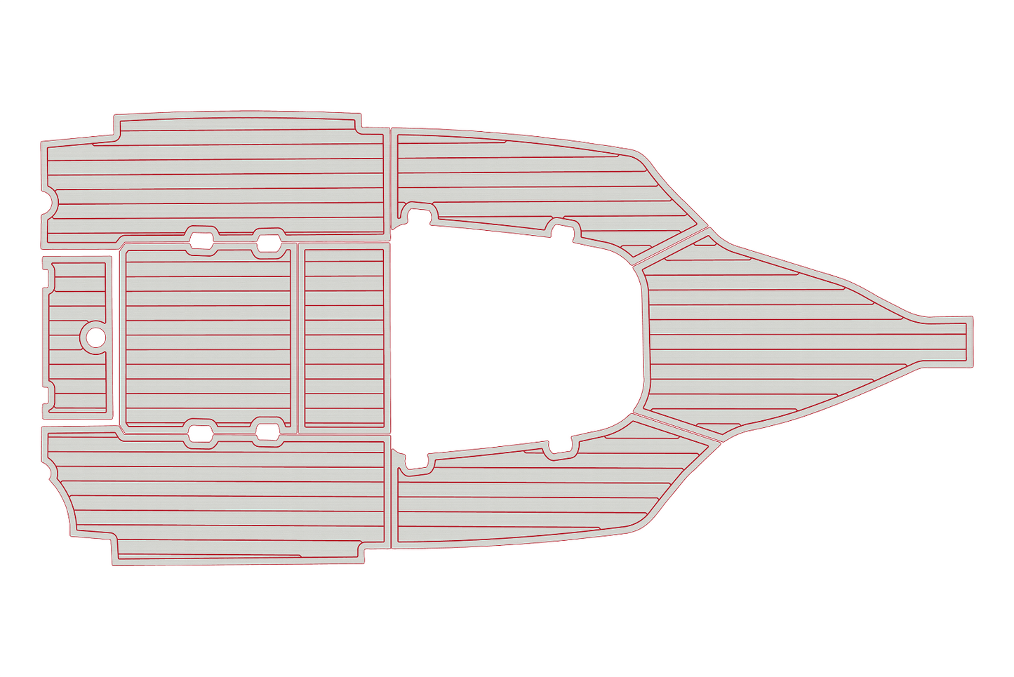 2015-2017 Tidewater 220 Cockpit 1/4"6mm EVA foam Faux teak marine mat floor