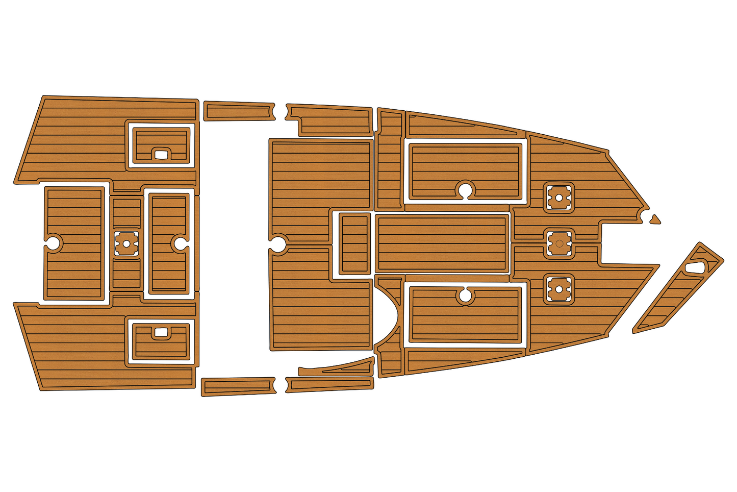 2020 Lowe ST 188 Anti-slip mat Custom EVA faux teak marine flooring