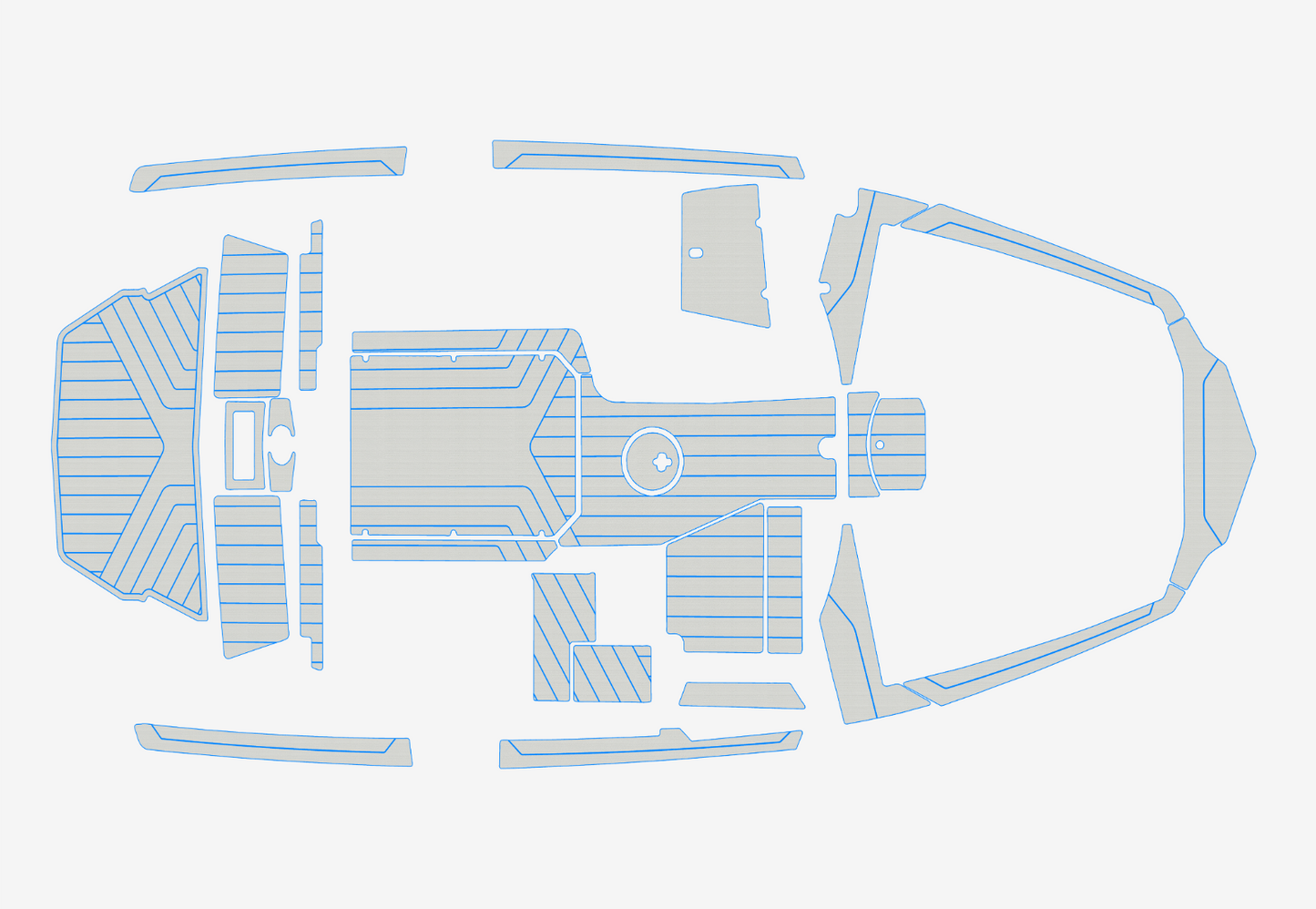 2022-2024 Malibu 21 LX Cockpit Swim platform bow 1/4"6mm EVA Foam faux floor