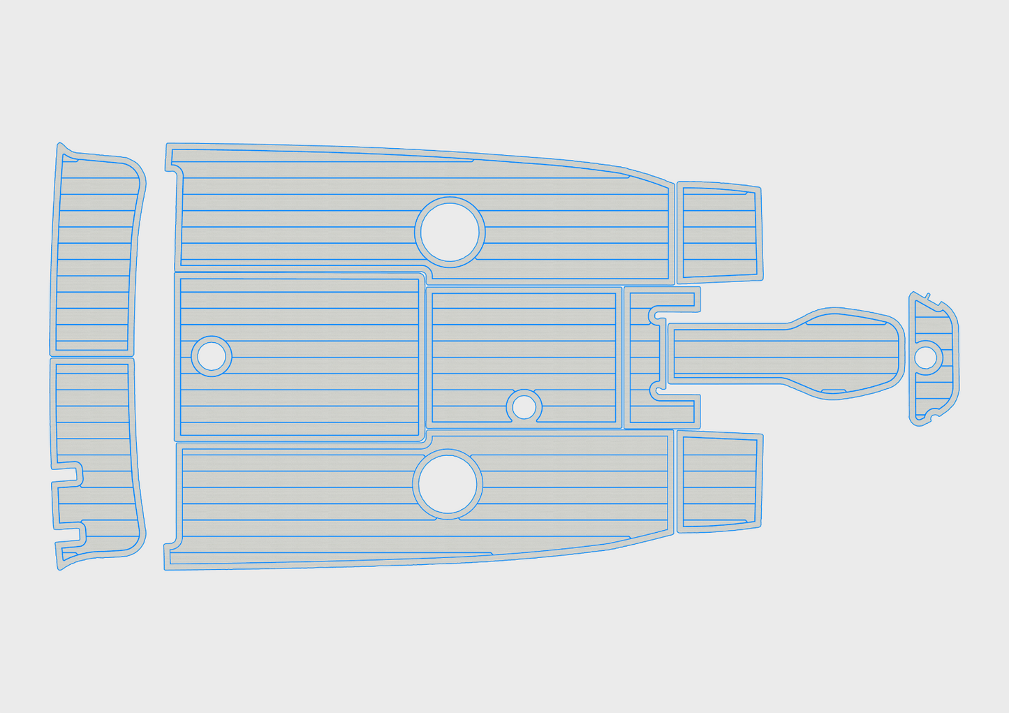 2002-2003 Sea Ray 182 BR Cockpit Swim platform bow 1/4"6mm EVA foam faux floor