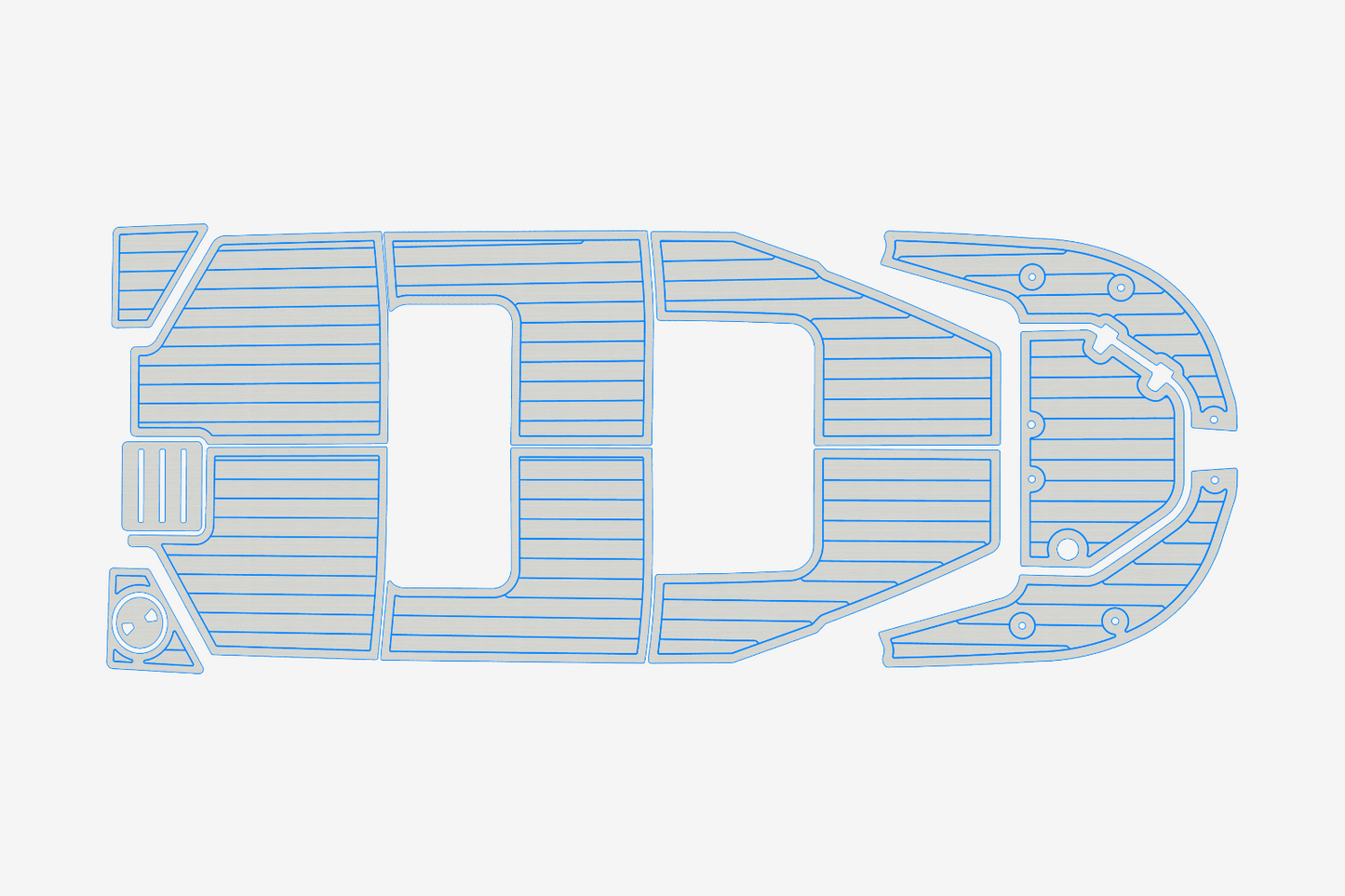 2021 Boston Whaler 150 Montauk Anti-slip Custom EVA marine deck flooring