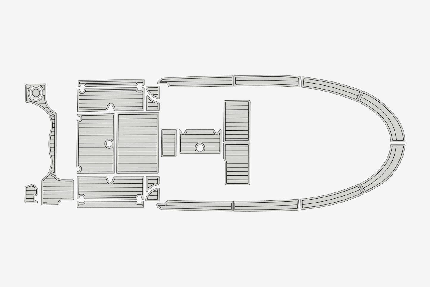 2002-2009 Boston Whaler 255 Conquest Anti-slip Custom EVA marine deck flooring