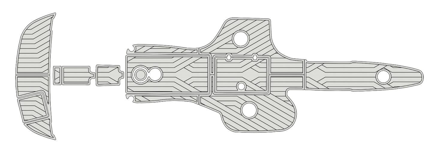 2003-2010 Crownline 270 BR Cockpit Swim platform 1/4"6mm EVA foam faux mat floor