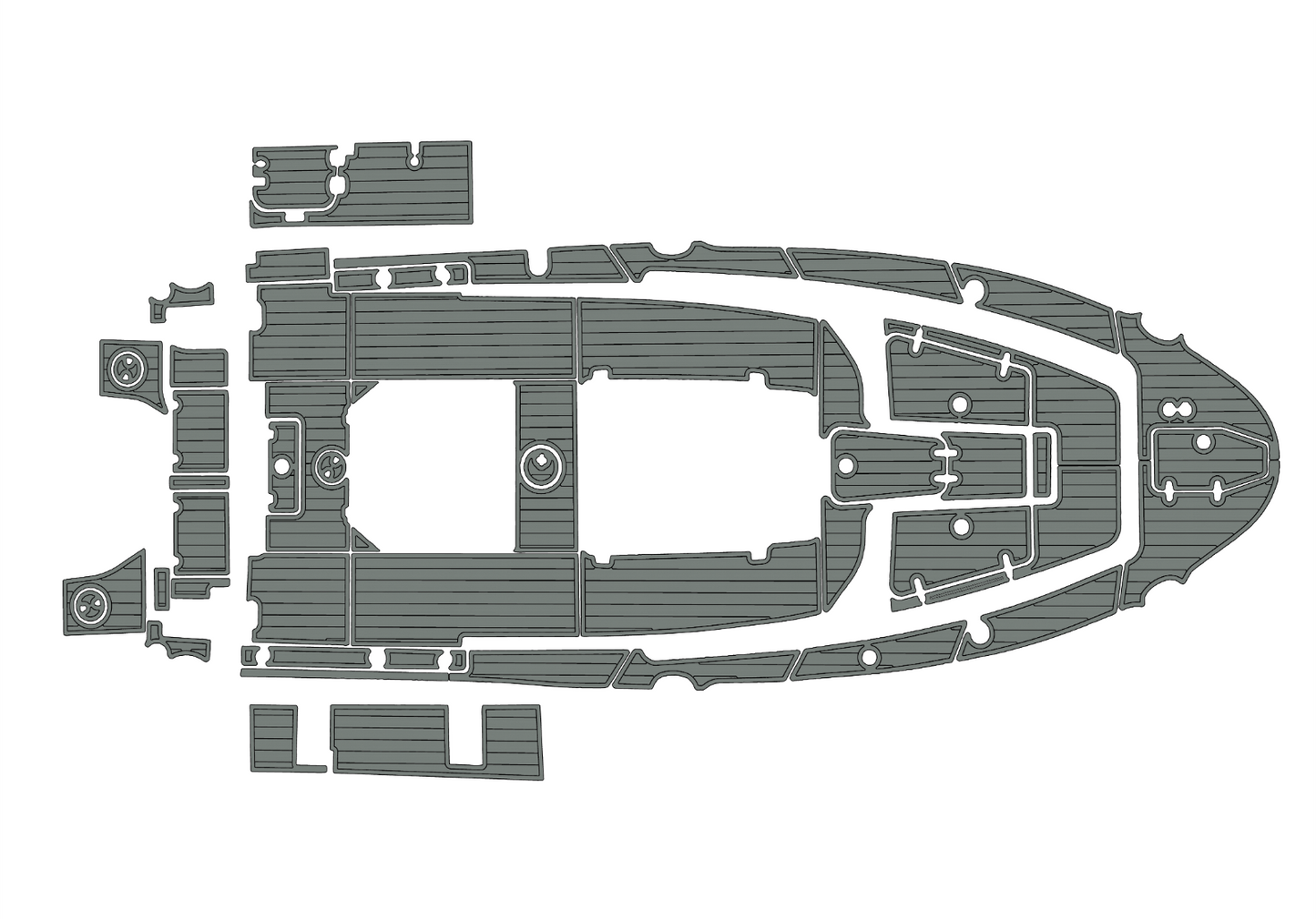2019-2023 SEA HUNT 275 ULTRA se cc Cockpit Swim platform 1/4"6mm EVA Foam floor