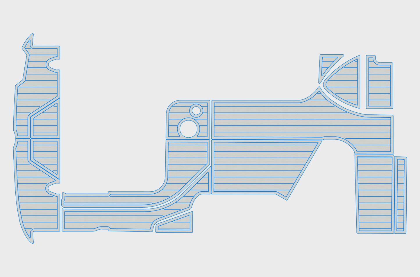 2010-2017 Sea ray 280 sundancer Cockpit Swim platform 1/4"6mm EVA Foam mat floor