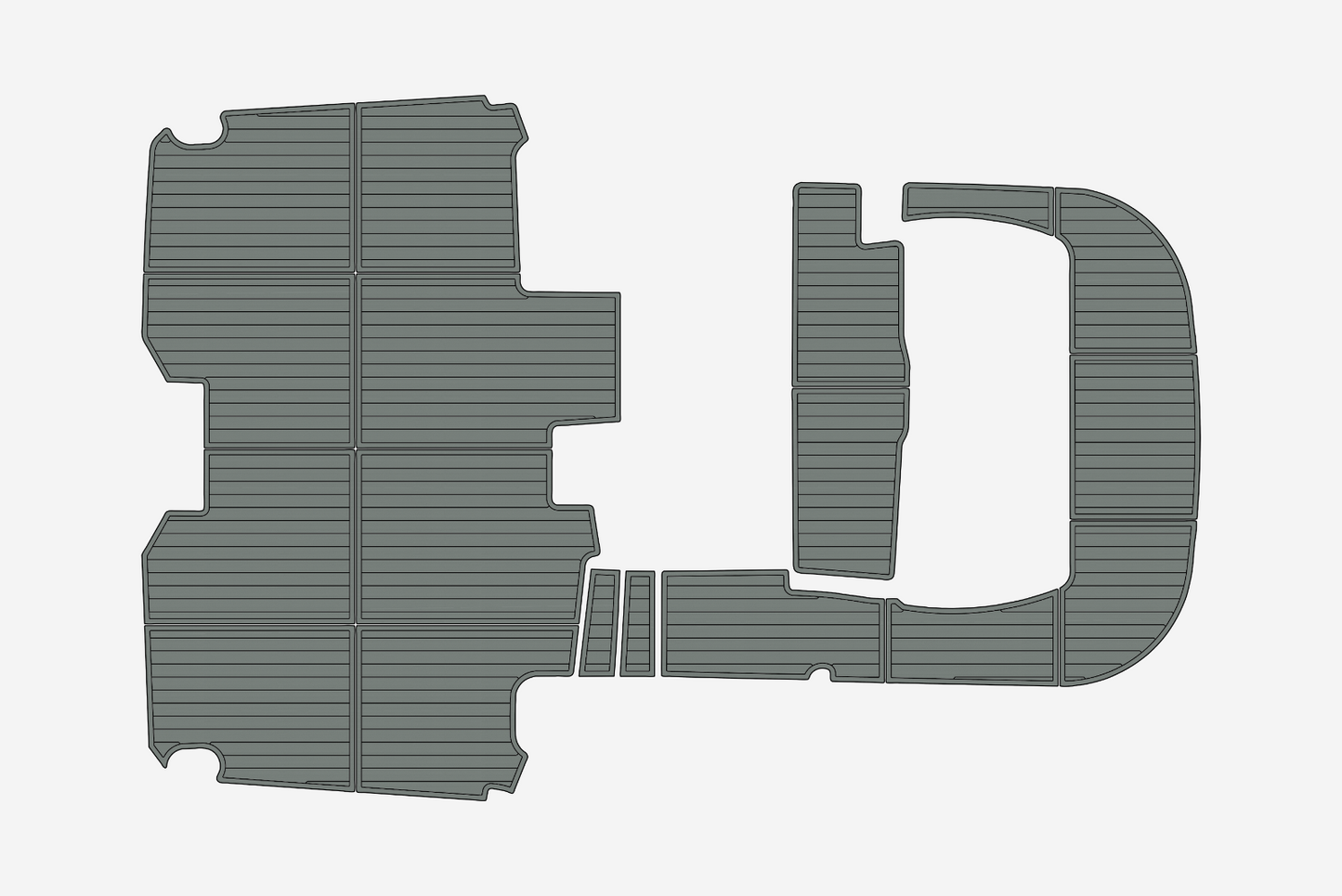 1996-1998 Silverton 402 Motor Yacht Cockpit 1/4"6mm EVA Foam faux mat floor