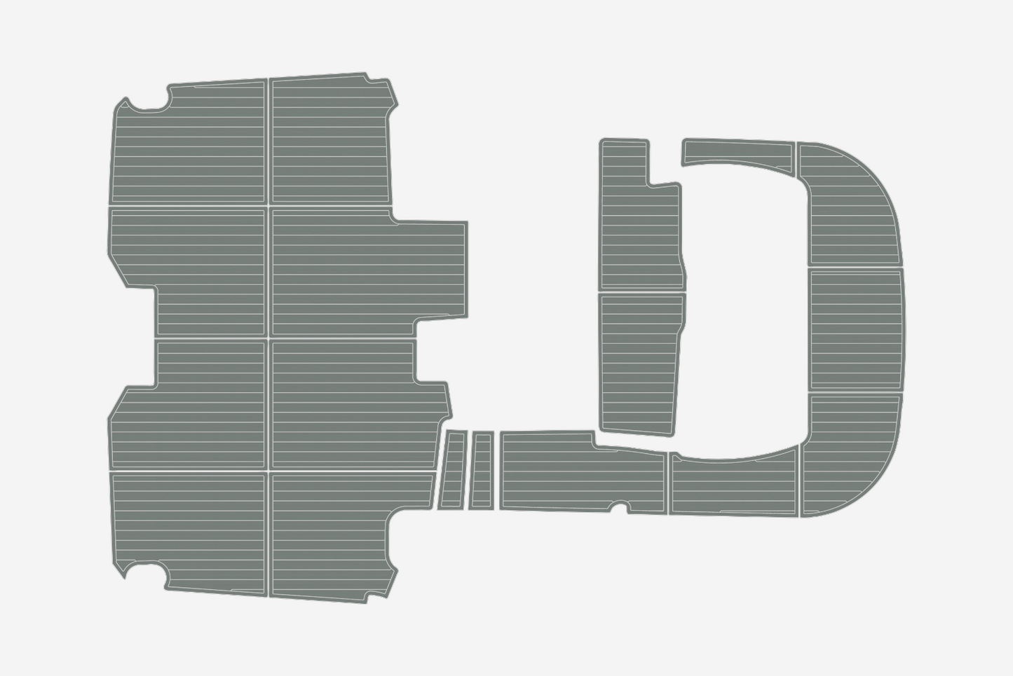1996-1998 Silverton 402 Motor Yacht Cockpit 1/4"6mm EVA Foam faux mat floor