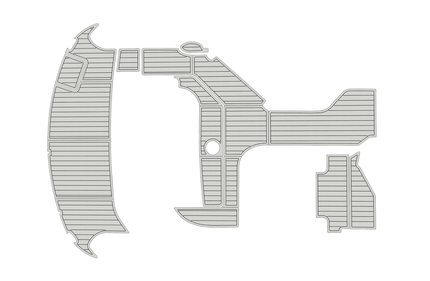 2007-2008 Rinker 350 Express Cruise Cockpit Swim platform 1/4"6mm EVA foamfloor