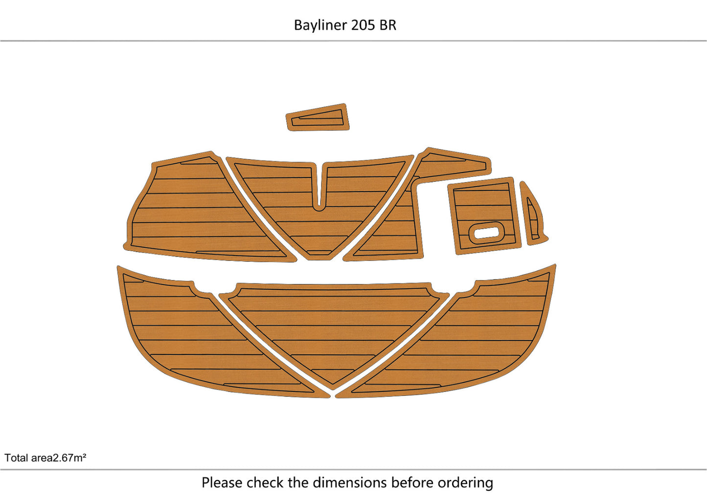 2003-2006 Bayliner 205 BR Swim platform 1/4"6mm EVA foam faux floor