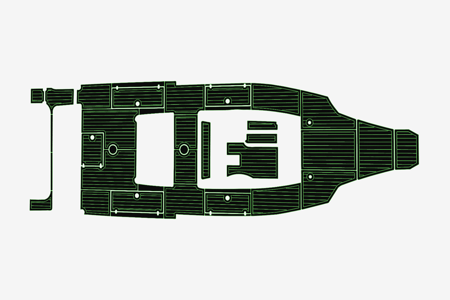 2015 Cobia 34 Cockpit Swim platform 1/4"6mm EVA Foam carpet marine floor