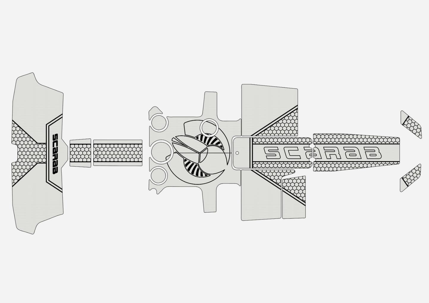 2018 SCARAB 195 Cockpit Swim platform bow 1/4"6mm EVA foam mat faux floor