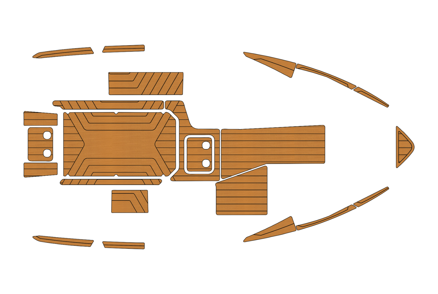 2019 malibu 22 lsv Deck Anti-slip mat Custom EVA faux teak marine flooring