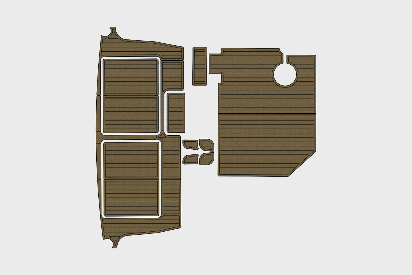1996-2002 Bayliner 3988 Command Bridge Cockpit 1/4"6mm EVA foam faux MAT floor