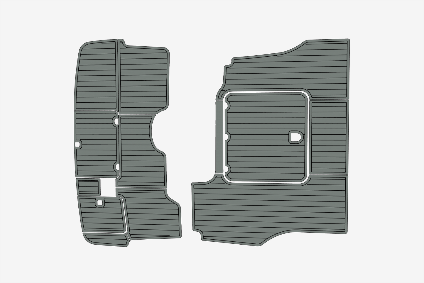 2000-2007 Cranchi 40 Atlantique Cockpit Swim platform 1/4"6mm EVA Foam mat floor