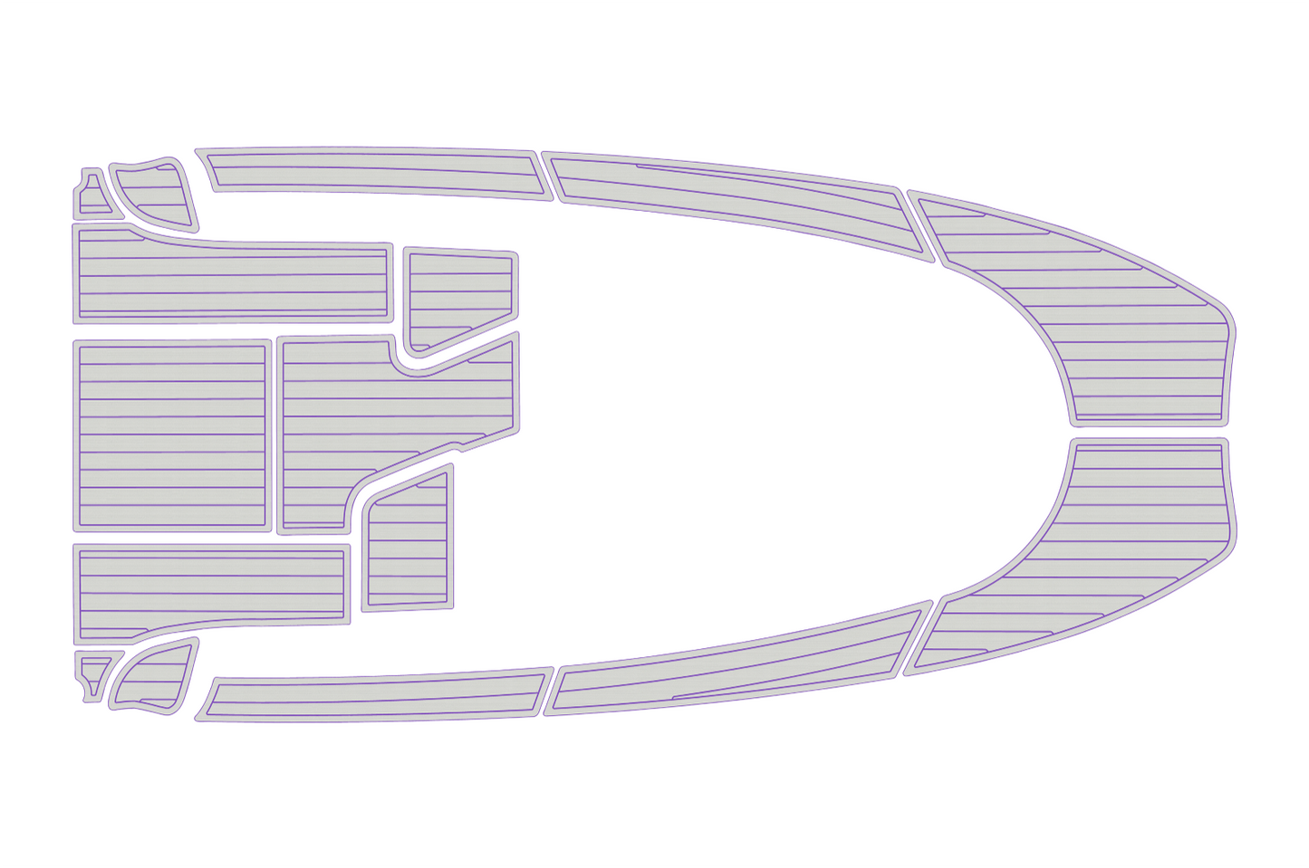 2004-2009 Aquador 23 WA Cockpit Swim platform bow 1/4"6mm EVA foam faux floor