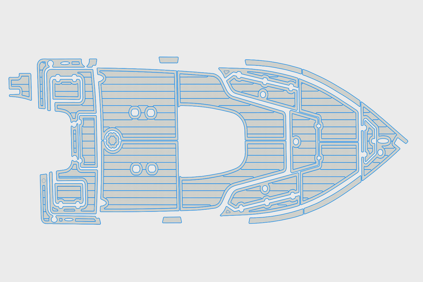 2018-2024 Bulls Bay 2200 Cockpit Swim platform bow 1/4"6mm EVA Foam fuax floor