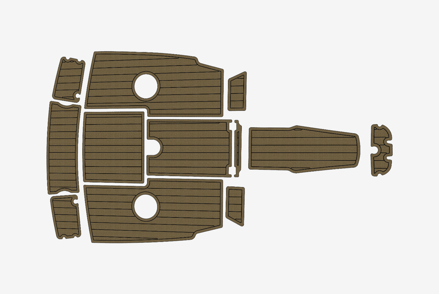 2000-2001 Chaparral 196 SSI Anti-slip mat Custom EVA teak marine deck flooring