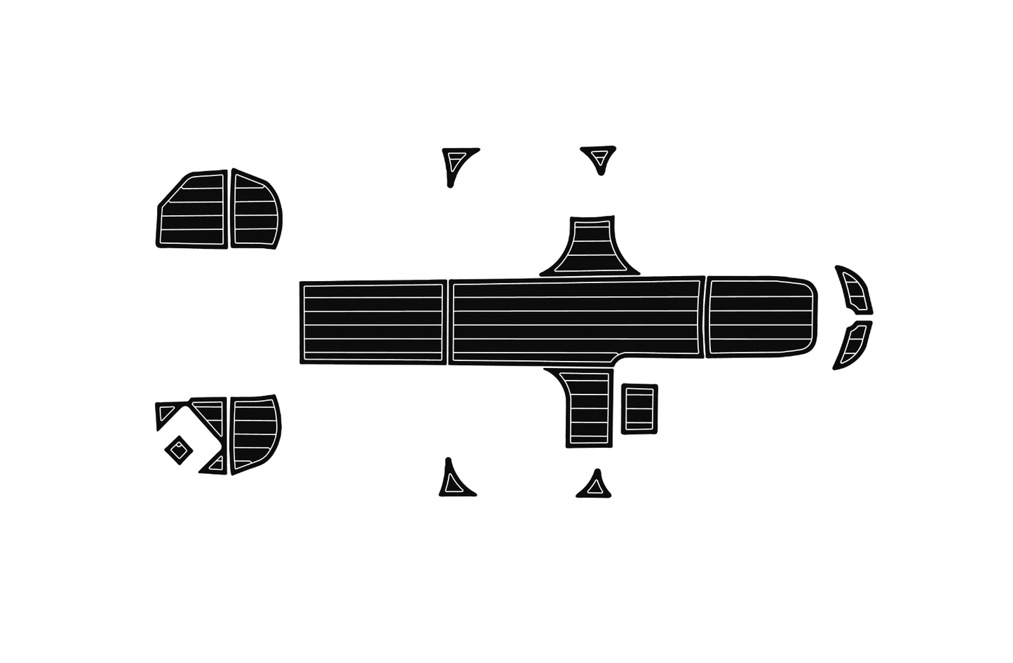 2017-2023 Bayliner Element M18 Cockpit Swim platform 1/4" 6mm EVA faux mat Floor