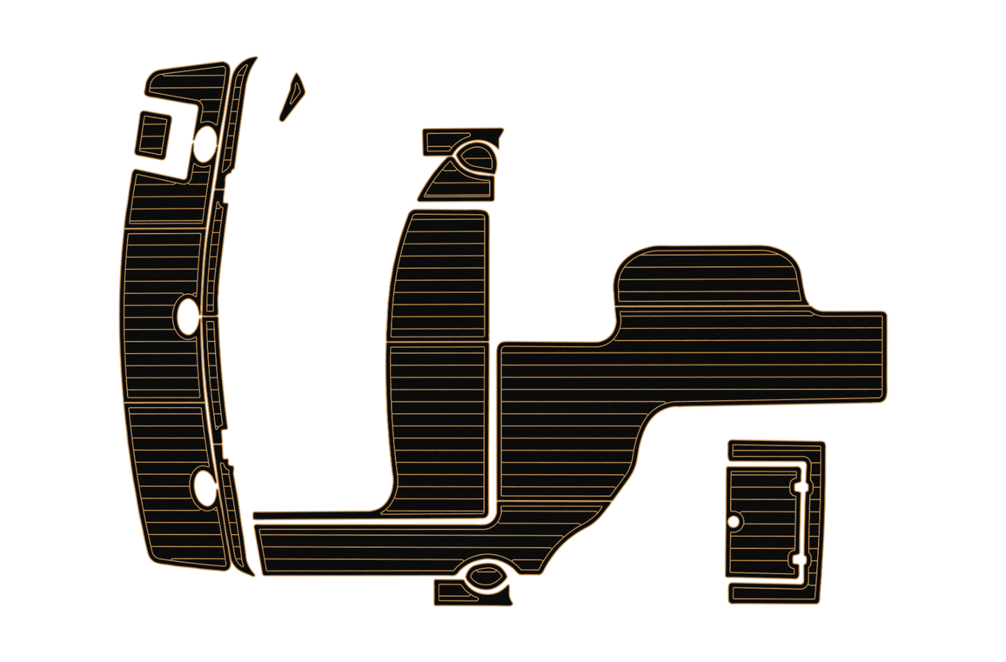 2000-2005 Rinker 310 Fiesta Vee Cockpit Swim platform 1/4"6mm EVA Faux floor