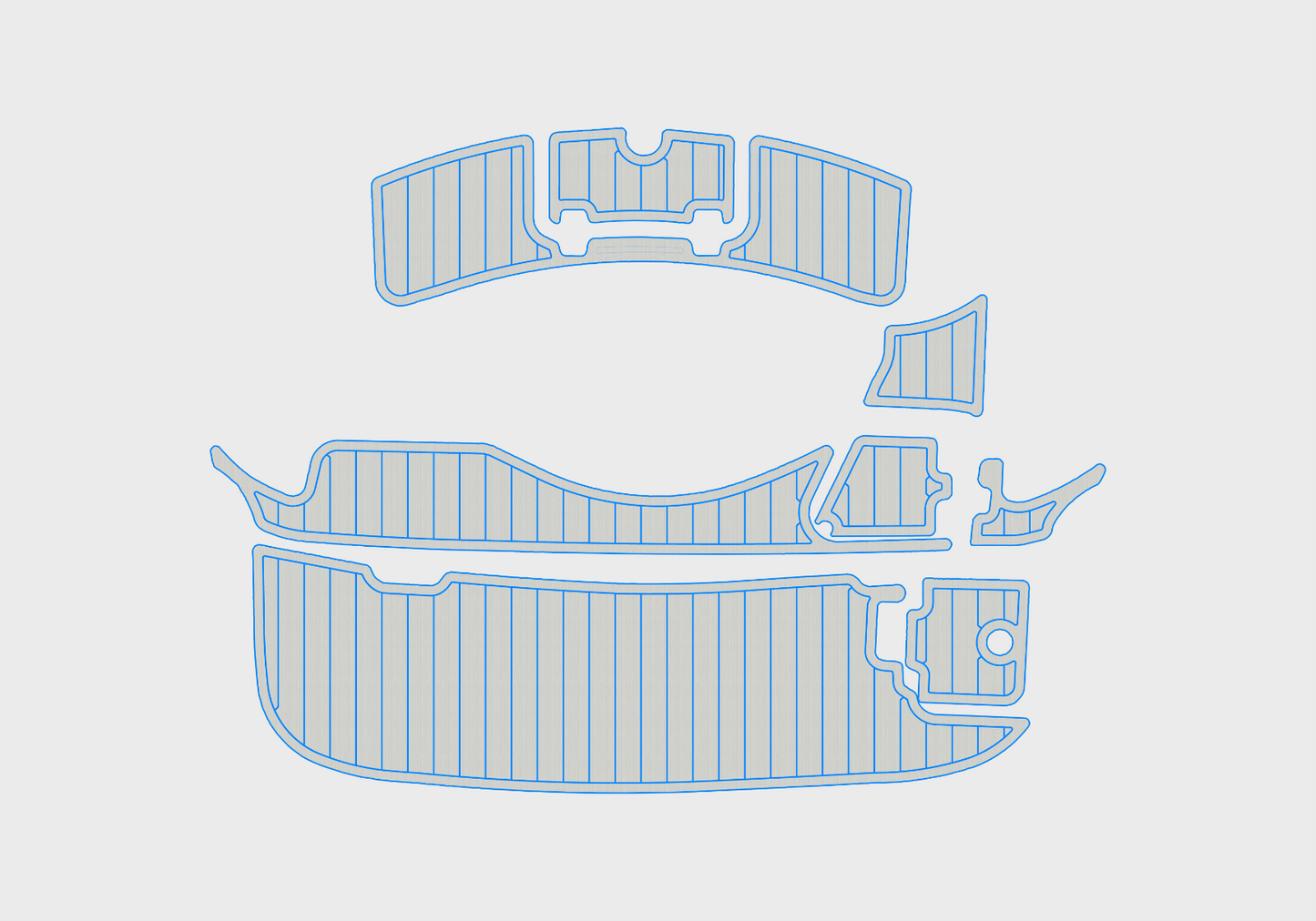 2002-2007 Regal 2120 Destiny Swim platform bow 1/4"6mm EVA foam faux mat floor