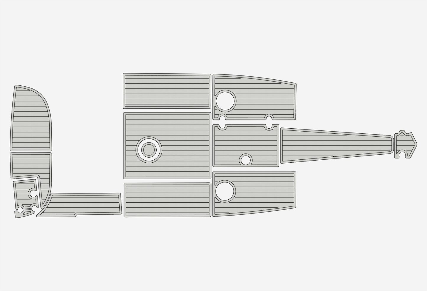 2007-2011 Crownline 23 SS Cockpit Swim platform Bow 1/4"6mm EVA foam faux floor