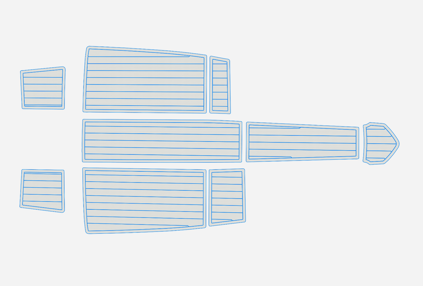 2008-2017 Bella 530 EXCEL Marine teak deck EVA Foam Boat fuax foam mat flooring