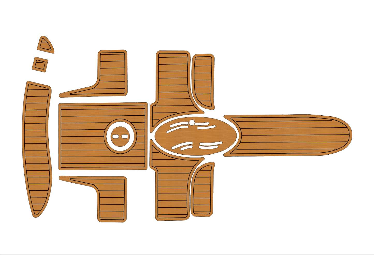 1997-2002 Baja 212 Swim platform cockpit 1/4" 6mm EVA faux teak Floor