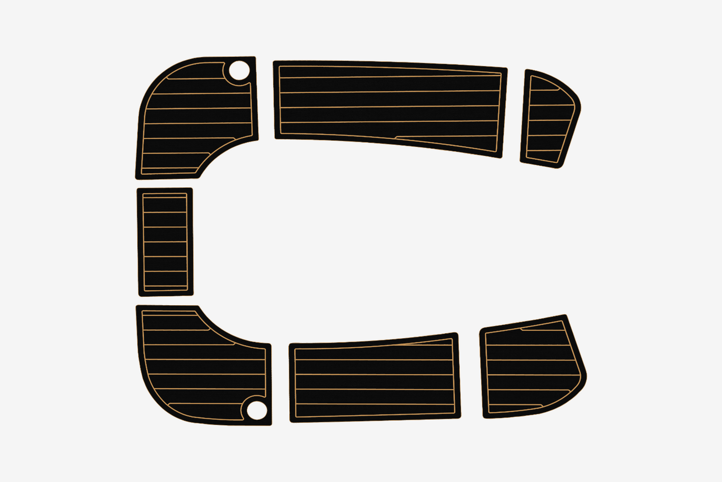 2004-2009 Hunter 33 Cockpit 1/4"6mm EVA Foam carpet marine floor