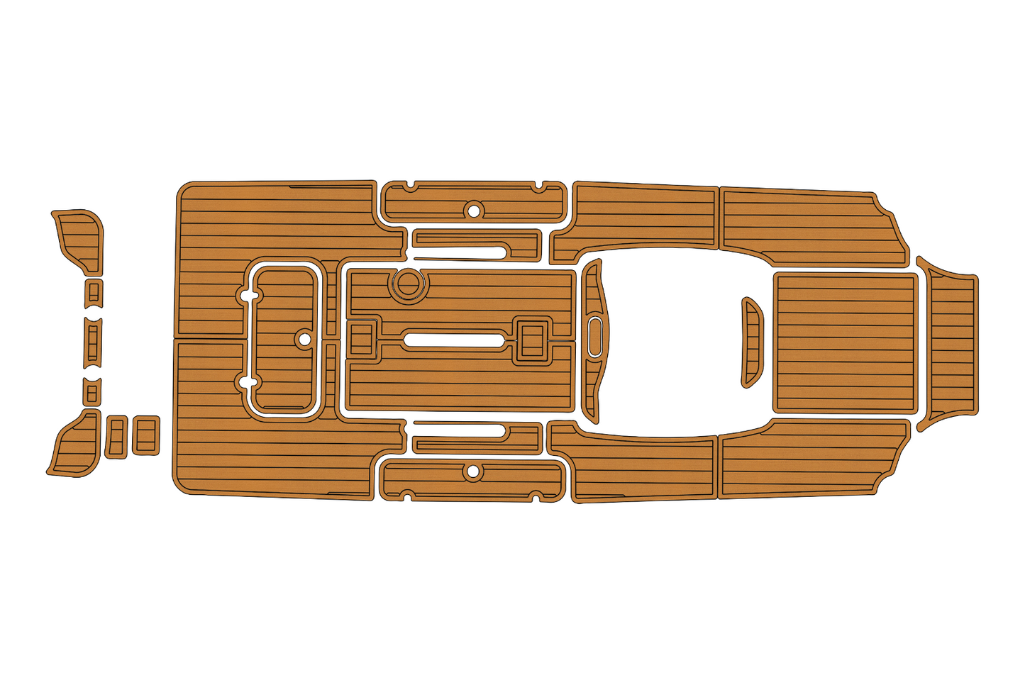 2006 Glasstream 328 SCX Anti-slip mat Custom EVA faux teak marine deck flooring