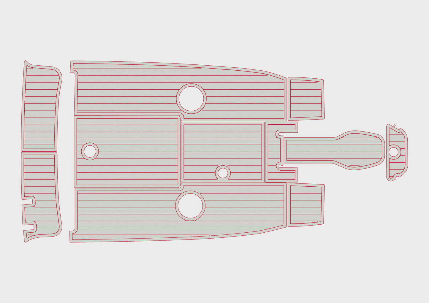 2002-2003 Sea Ray 182 BR Cockpit Swim platform bow 1/4"6mm EVA foam faux floor