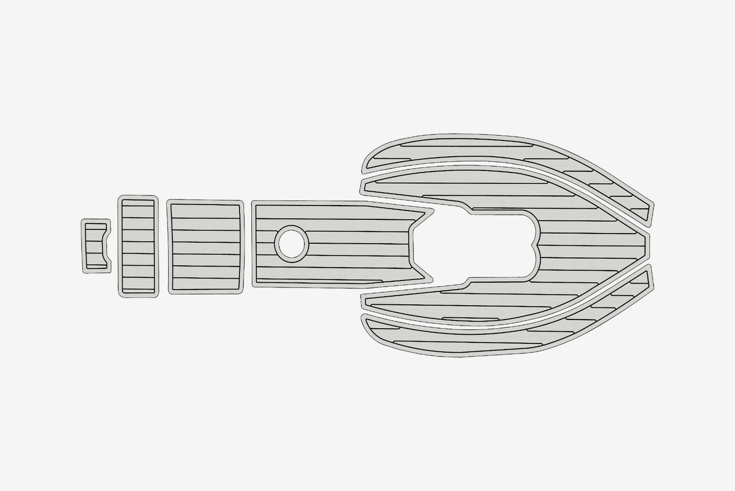 1997-2002 Hunter 340 Cockpit 1/4"6mm EVA Foam carpet marine floor