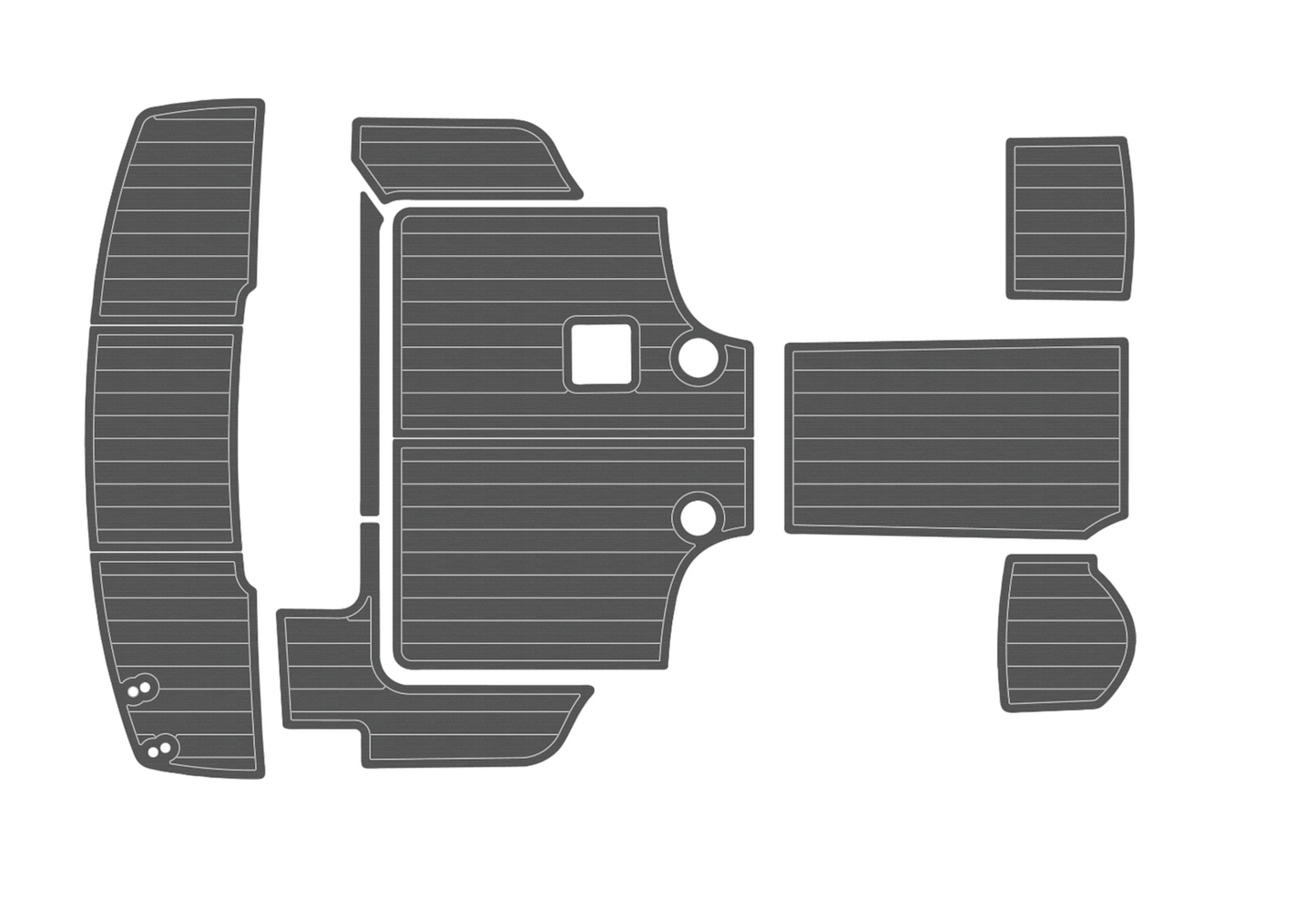 2008-2013 Bayliner 266 EC Anti-slip mat Custom EVA marine deck flooring