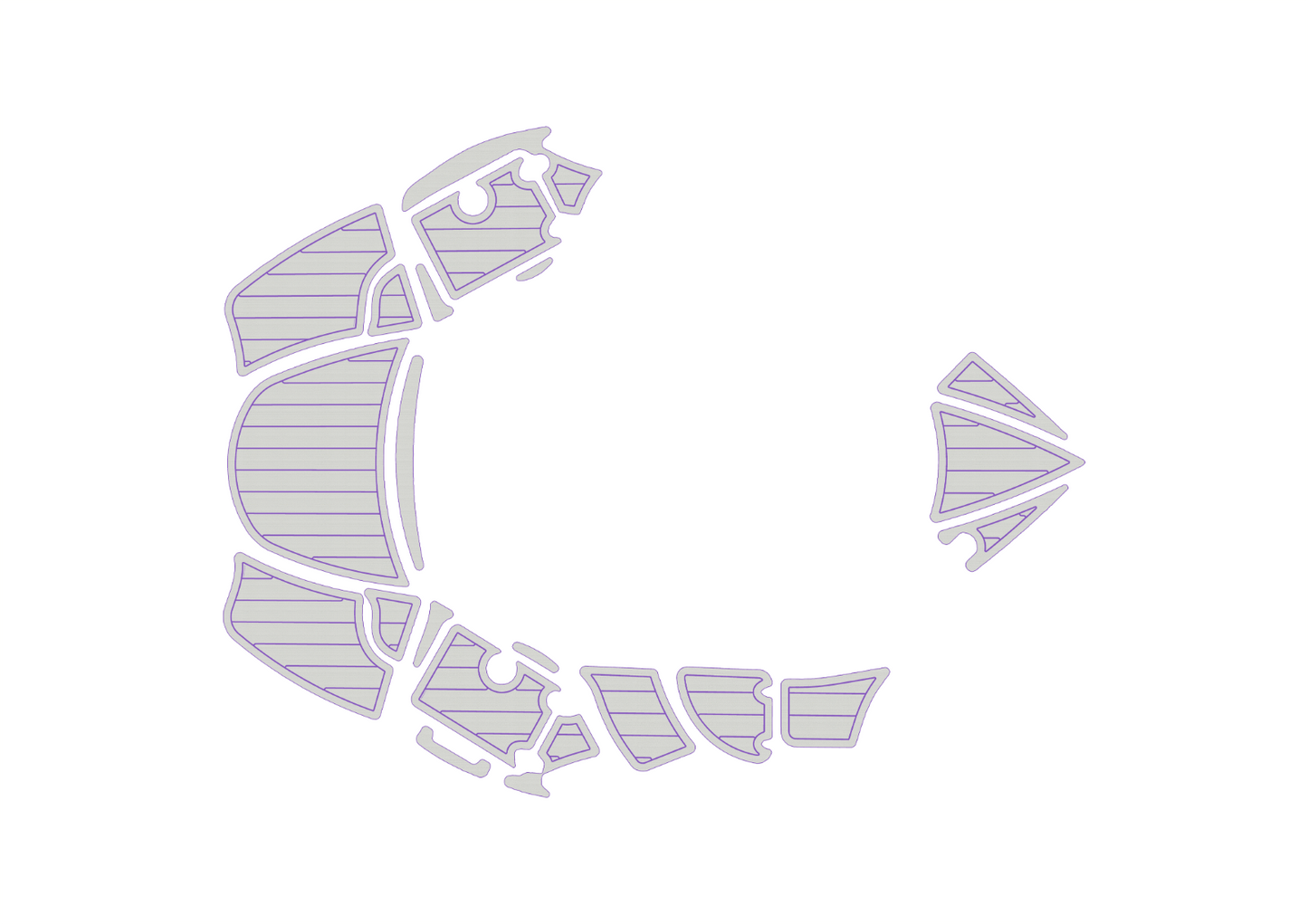 2008-2011 Azure 298 Swim platform bow 1/4"6mm EVA foam faux floor