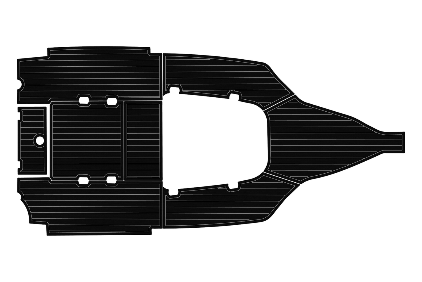 2015-2017 Tidewater 220 Cockpit 1/4"6mm EVA foam Faux teak marine mat floor