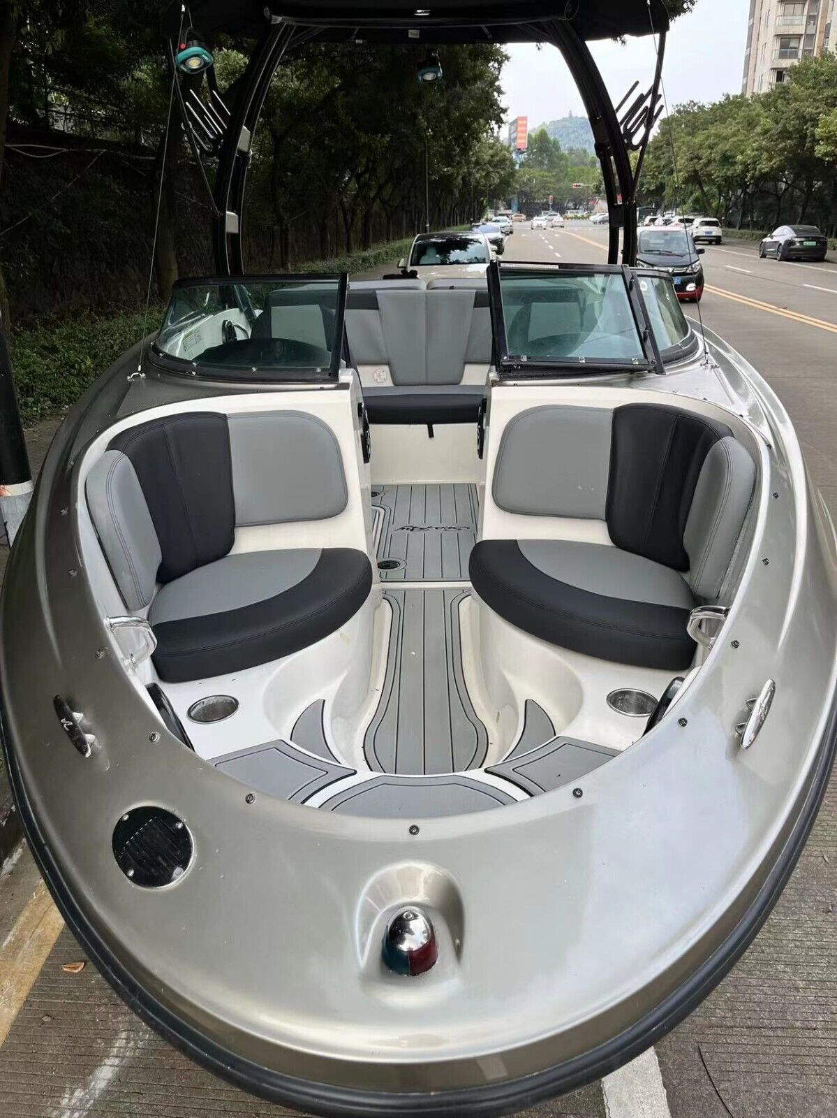 2008-2012 sea ray 185 sport Cockpit 1/4" 6mm EVA Faux Teak decking floor