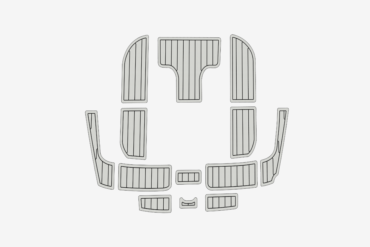 2008-2013 Hunter 45ds Cockpit Swim platform 1/4"6mm EVA Foam floor
