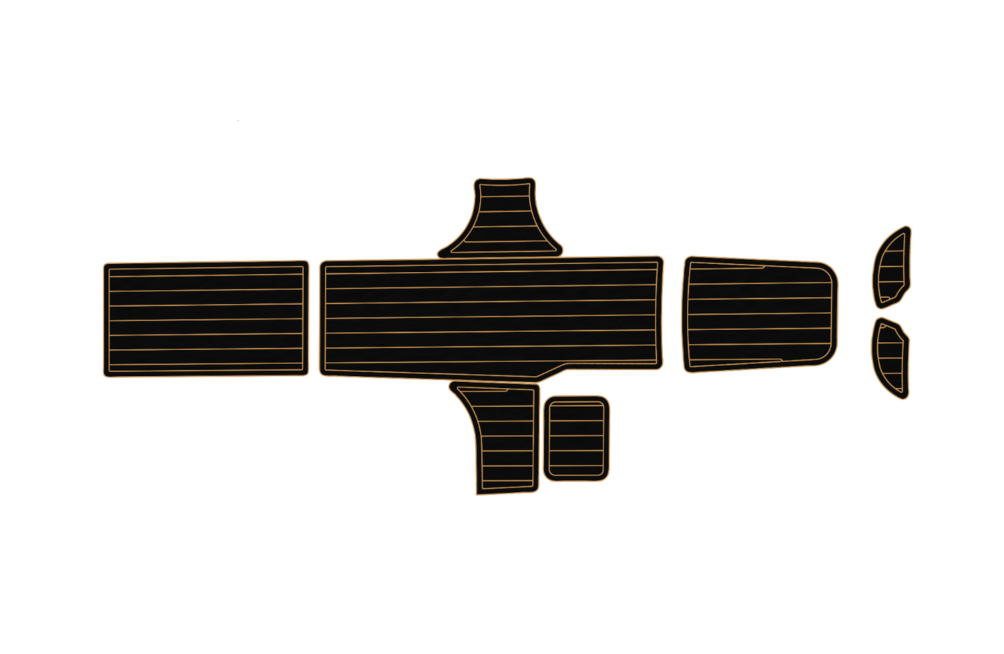 2015-2017 Bayliner Element XL Cockpit Swim platform 1/4" 6mm EVA faux teak Floor