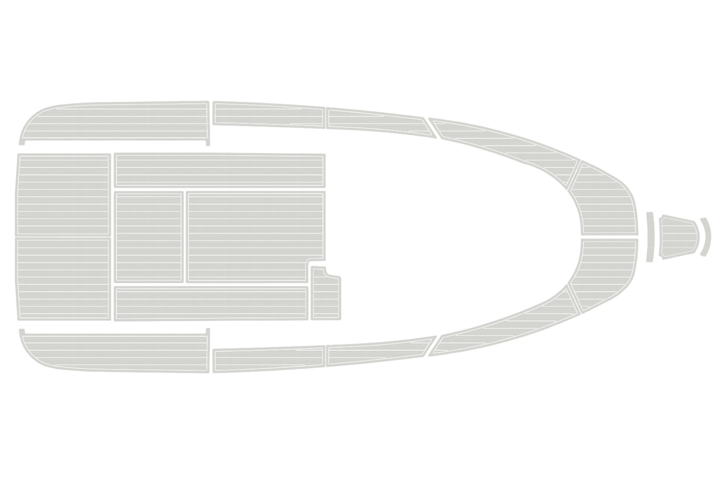 2000-2009 Aquador 25 WA Cockpit Swim platform bow 1/4"6mm EVA foam faux floor
