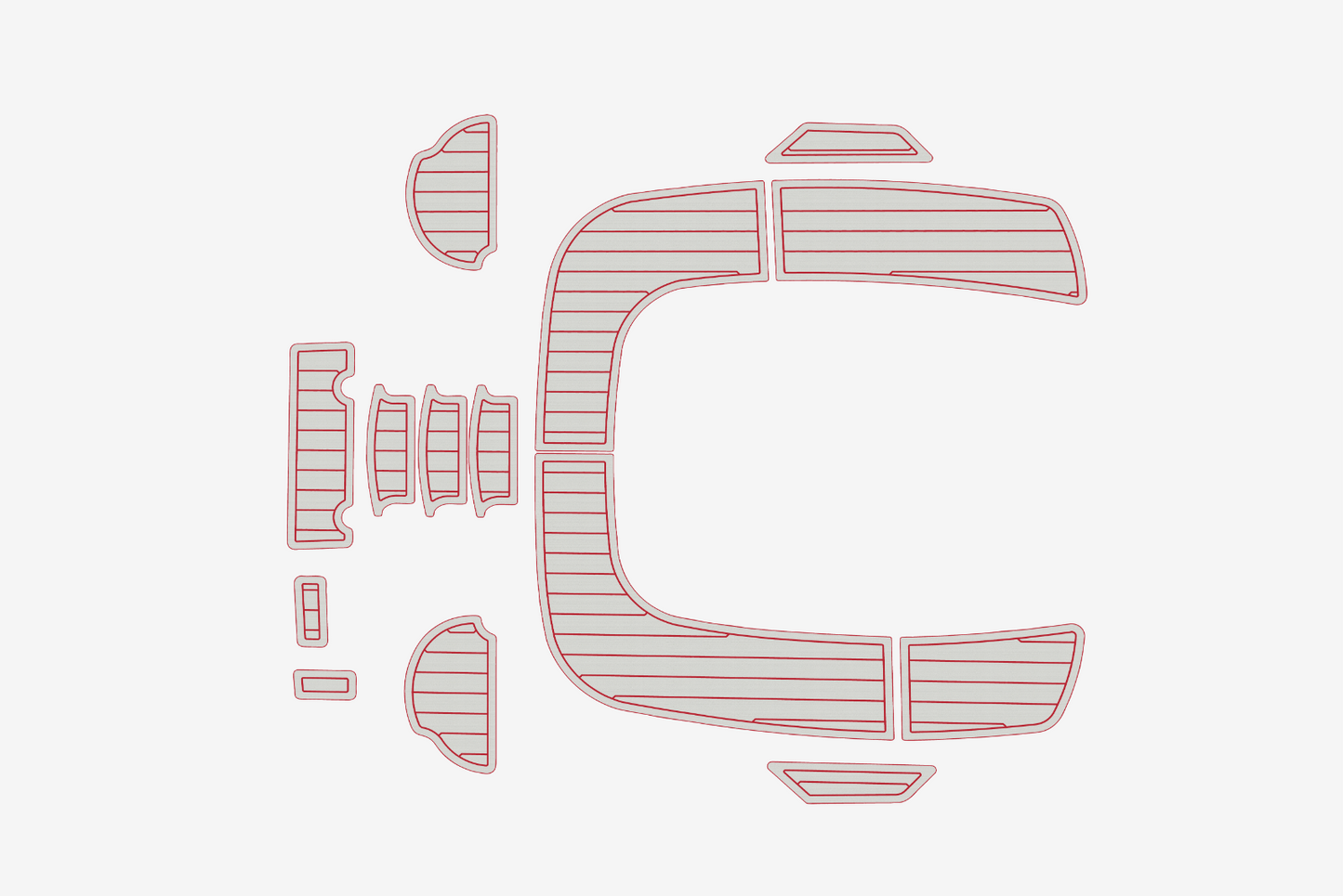 2006-2008 Hunter 45cc Cockpit Swim platform 1/4"6mm EVA Foam floor