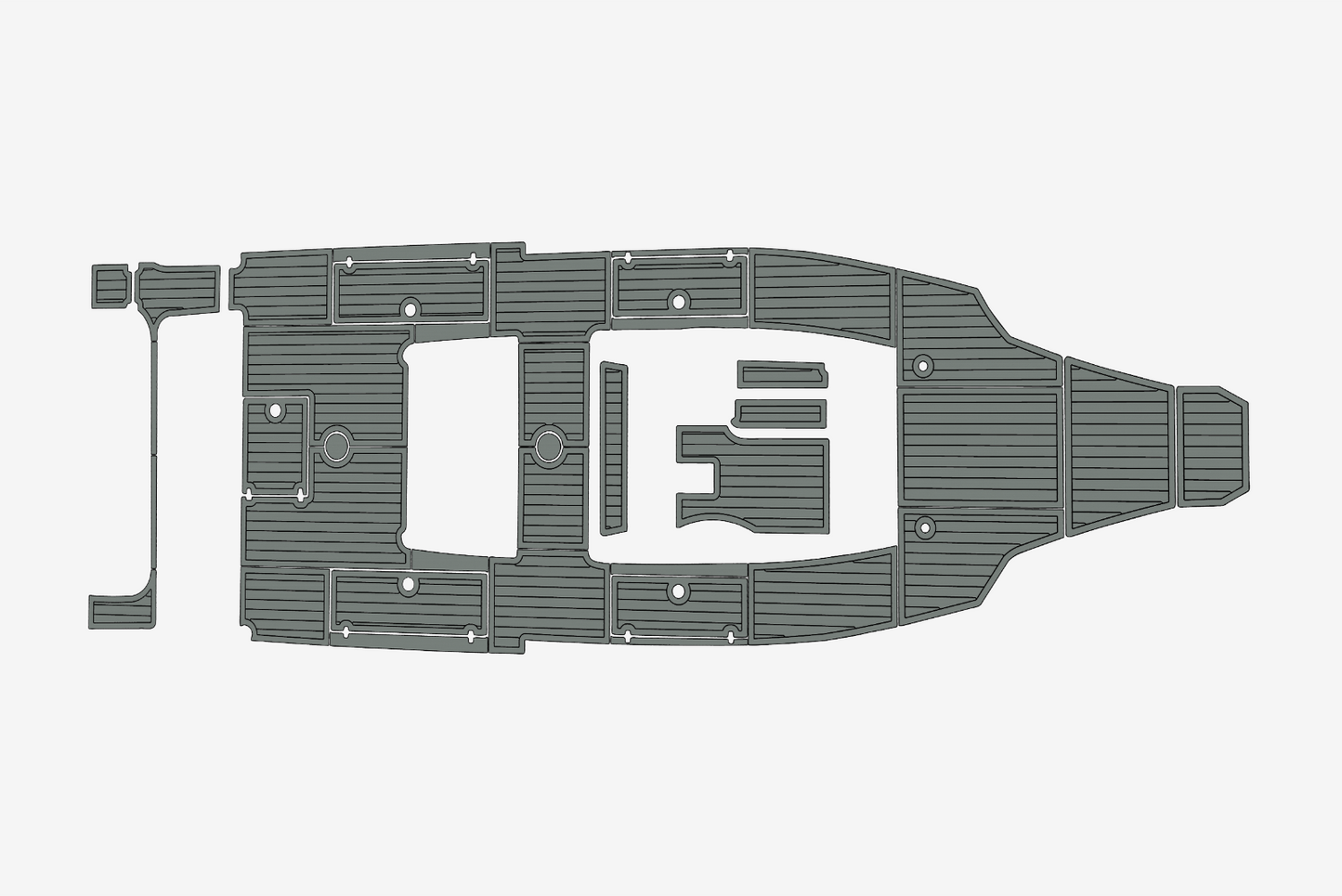 2015 Cobia 34 Cockpit Swim platform 1/4"6mm EVA Foam carpet marine floor